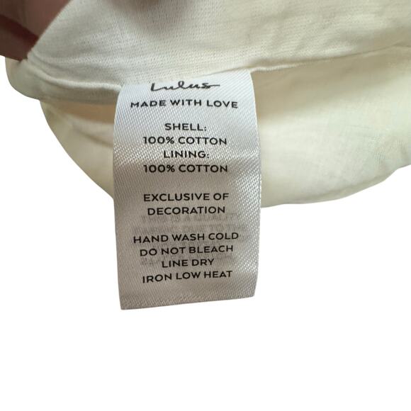 Lulus Kamilla Cream Eyelet Embroidered Mini Wrap Skirt Sz S NWT - Picture 6 of 8